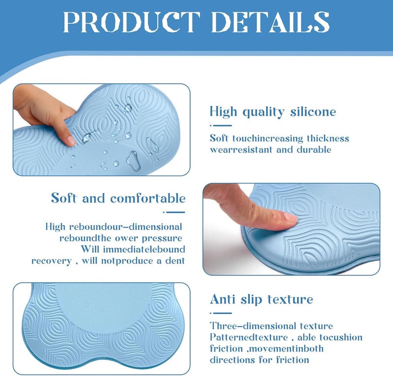MBKHFLL 2 Packs Yoga Knee & Elbow Cushions - Extra Thick Foam for Knees, Elbows, Wrists, Hands & Head - Pilates & Kneeling Pads - Support Foam Pads for Women & Men - Image 3